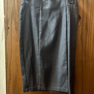 Elle Dark Gray Pencil Skirt